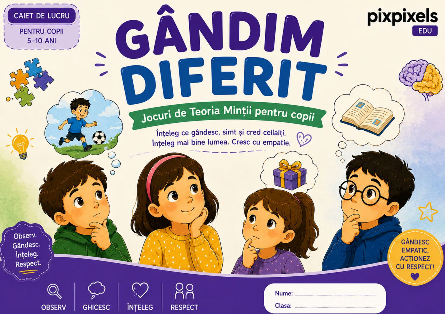 Teoria Minții pentru copii – 45 fișe PDF