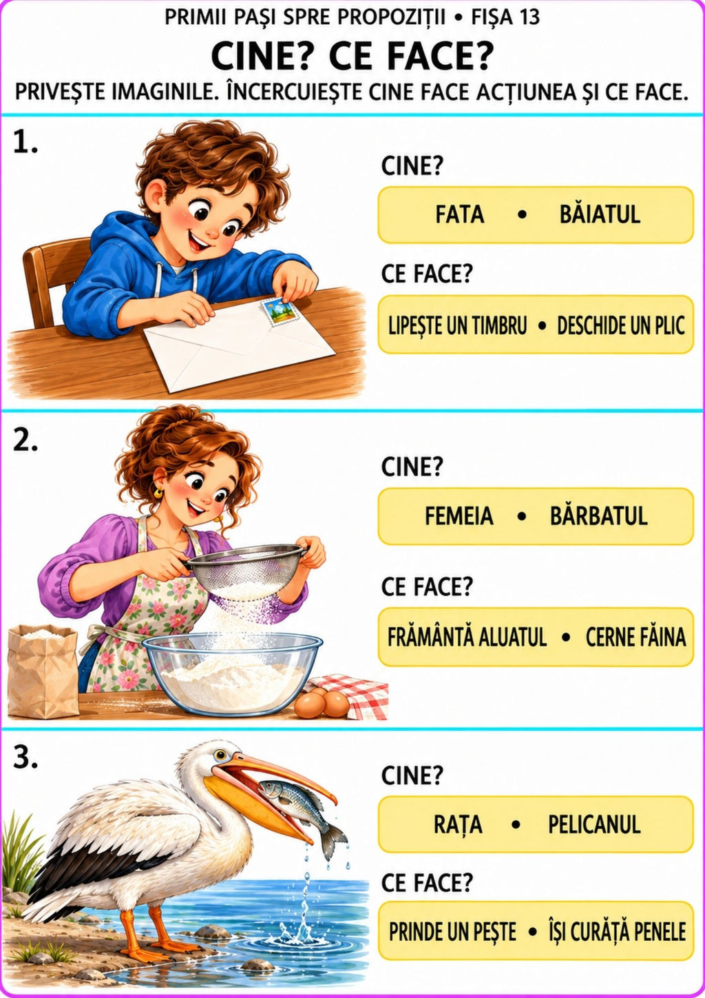 ÎNVĂȚ SĂ SCRIU PROPOZIȚII