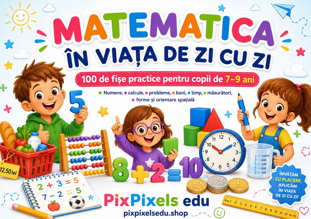MATEMATICA ÎN VIAȚA DE ZI CU ZI – 100 DE FIȘE DE LUCRU