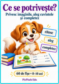 Ce se potrivește? Caiet PDF de vocabular și înțelegerea textului, 8–10 ani
