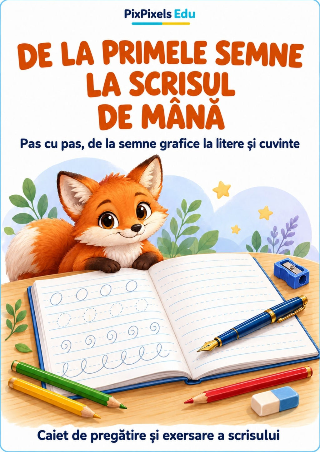 Pas cu pas, de la semne grafice la litere și cuvinte.