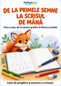 Pas cu pas, de la semne grafice la litere și cuvinte.