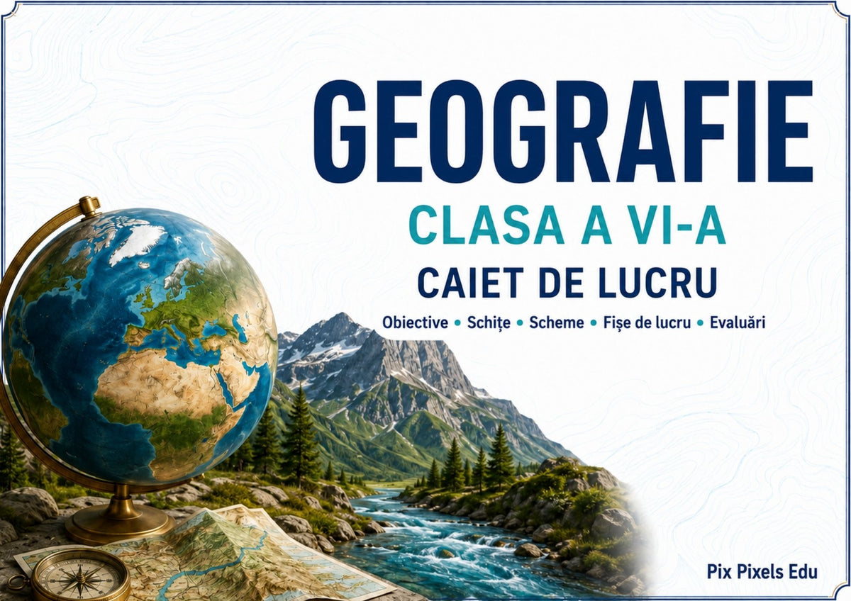 Geografie – clasa a VI-a Material educațional complet în format PDF și PowerPoint