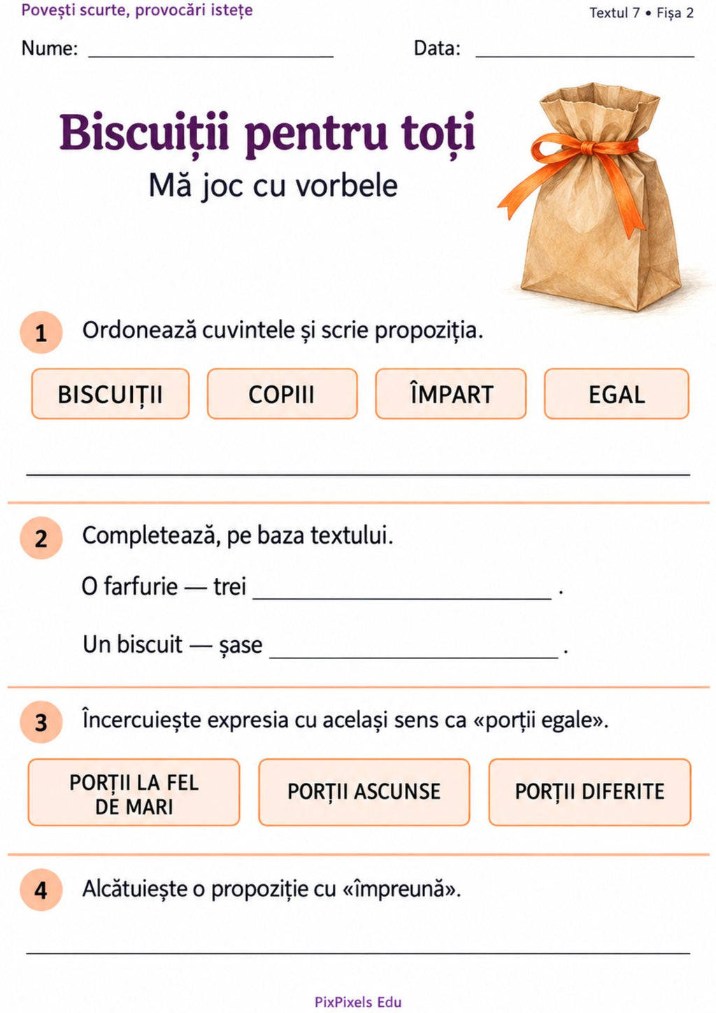 Povești, cuvinte și provocări istețe – 3 caiete PDF pentru citire și înțelegerea textului