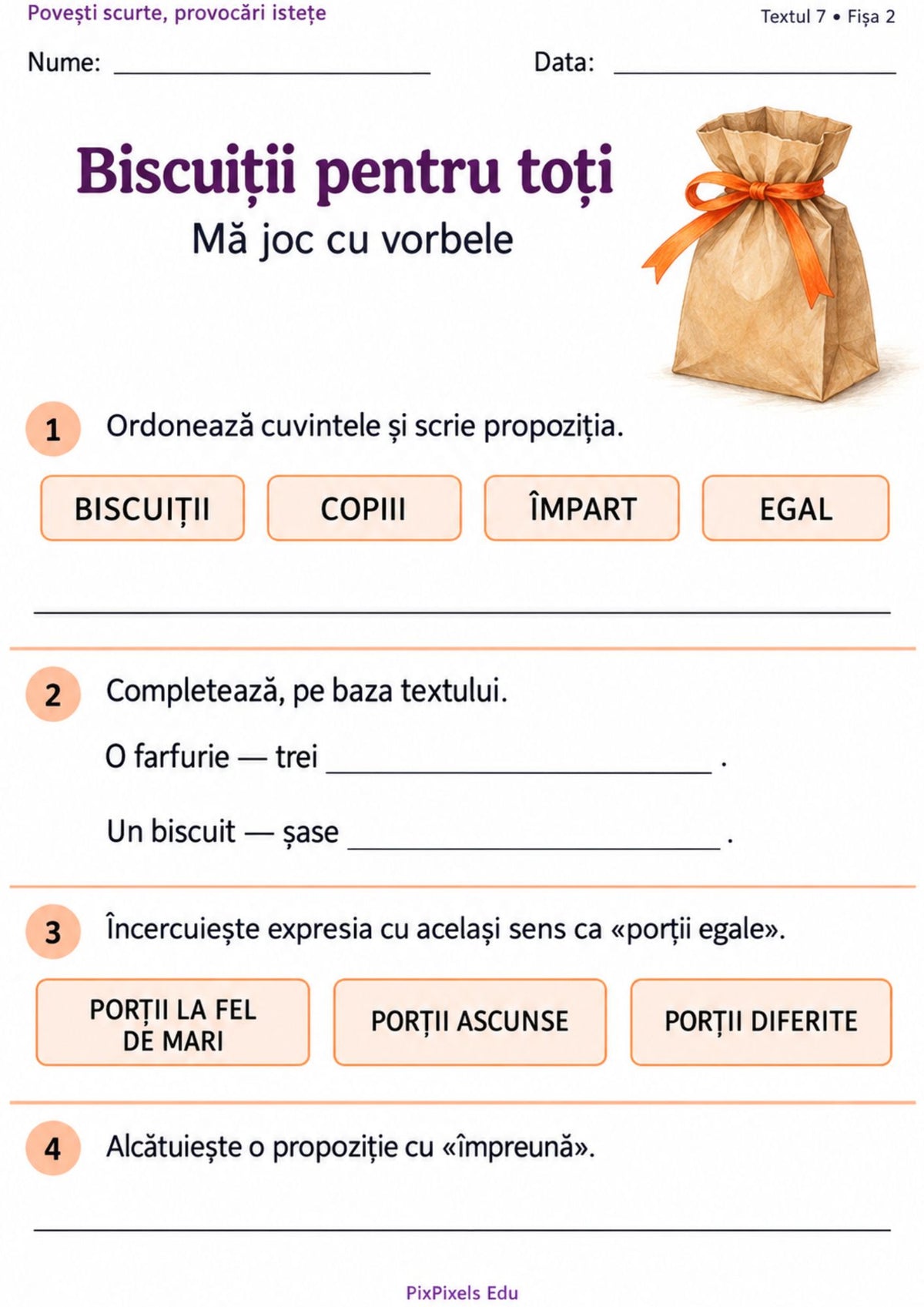 Povești, cuvinte și provocări istețe – 3 caiete PDF pentru citire și înțelegerea textului