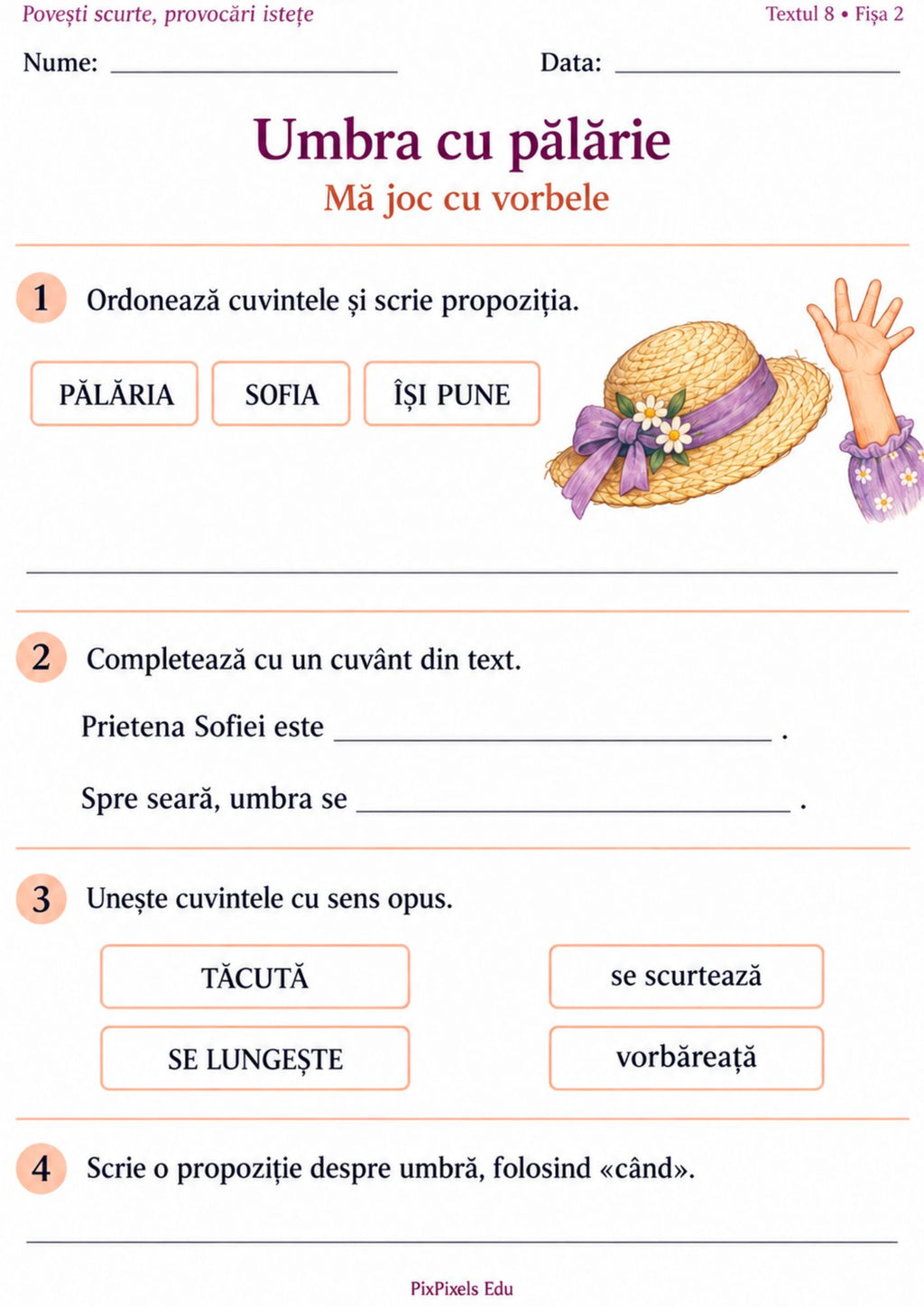 Povești, cuvinte și provocări istețe – 3 caiete PDF pentru citire și înțelegerea textului