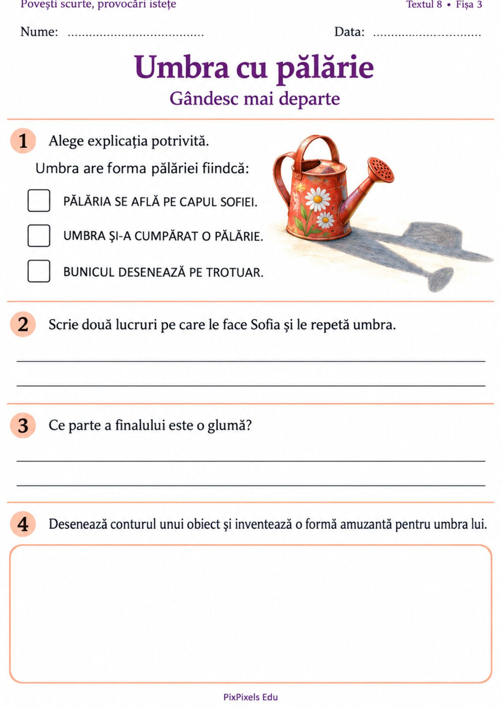 Povești, cuvinte și provocări istețe – 3 caiete PDF pentru citire și înțelegerea textului