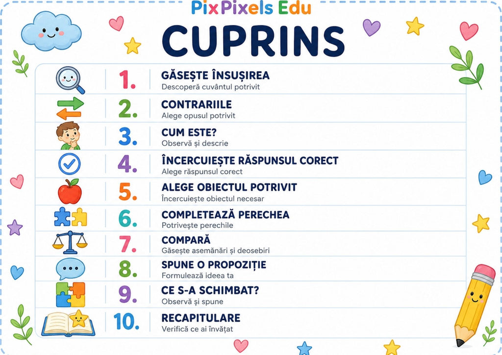 DESCOPĂR ÎNSUȘIRILE – Caiet de lucru pentru vocabular și exprimare