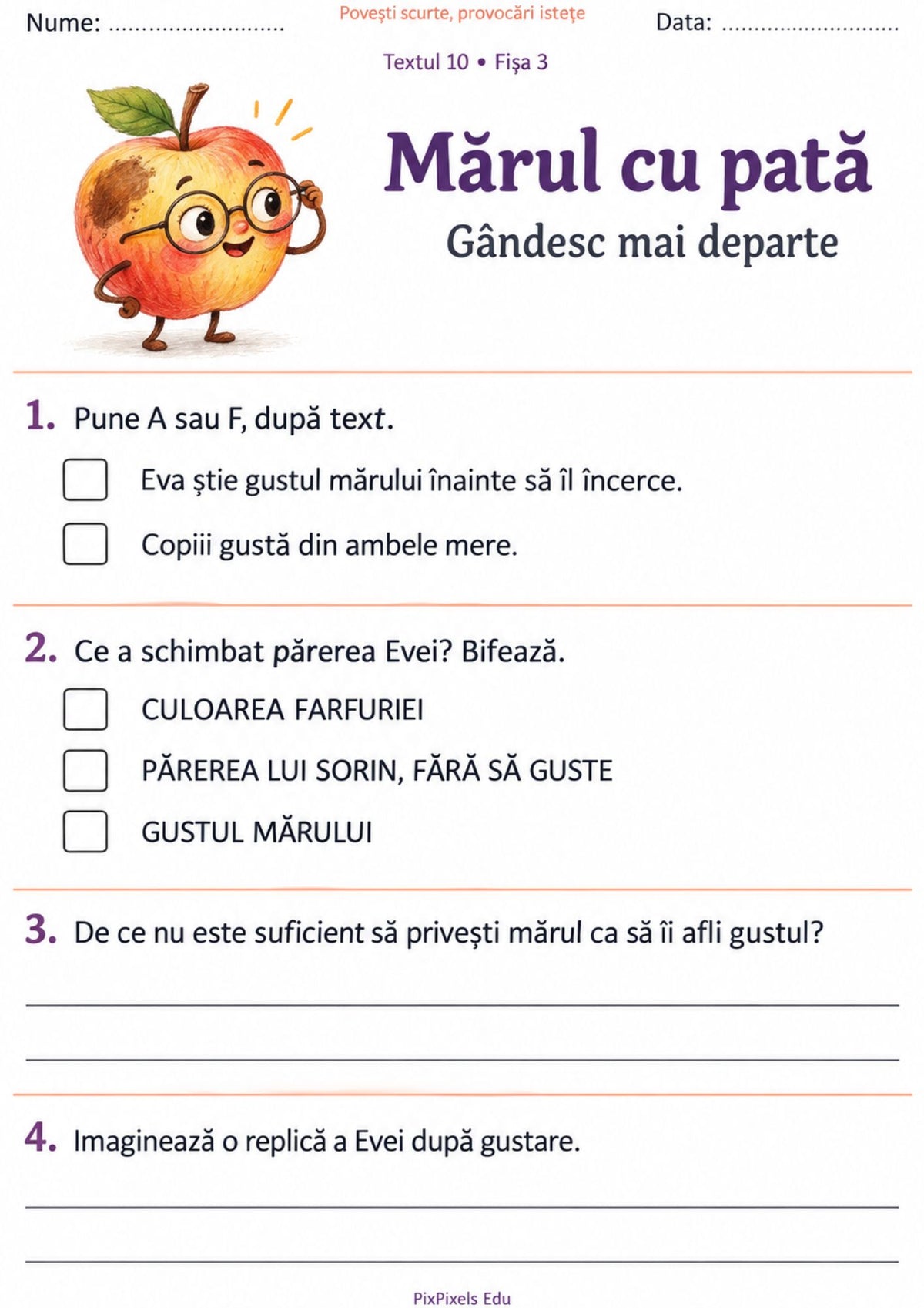Povești scurte, provocări istețe