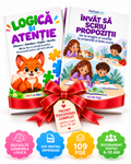 IDEI CARE PRIND CONTUR. Pachet cu două caiete digitale PDF pentru logică, atenție și construirea propozițiilor.