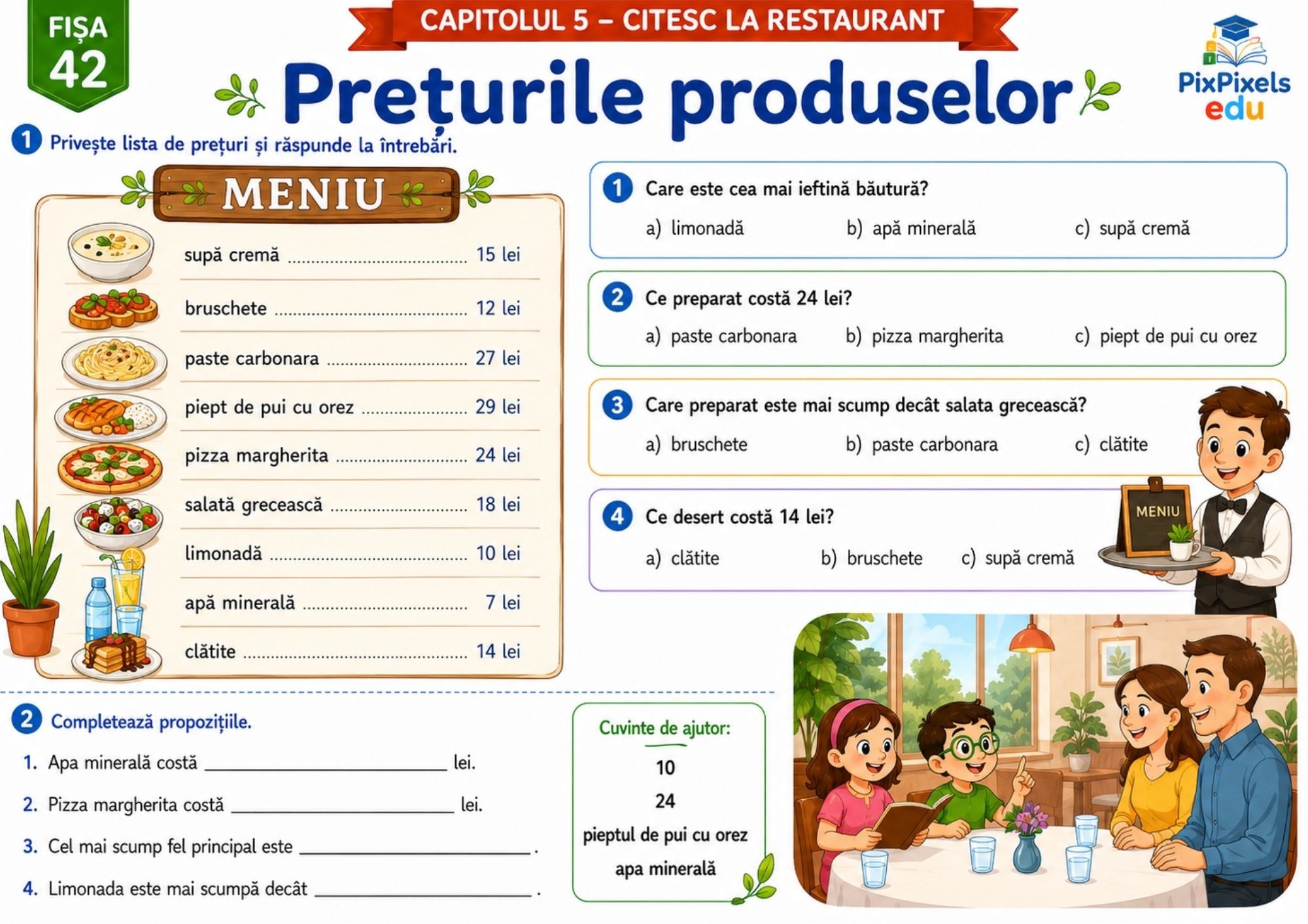 CITIRE FUNCȚIONALĂ PENTRU COPII Bonuri, etichete, bilete, meniuri, afișe, orare, invitații și alte texte din viața reală