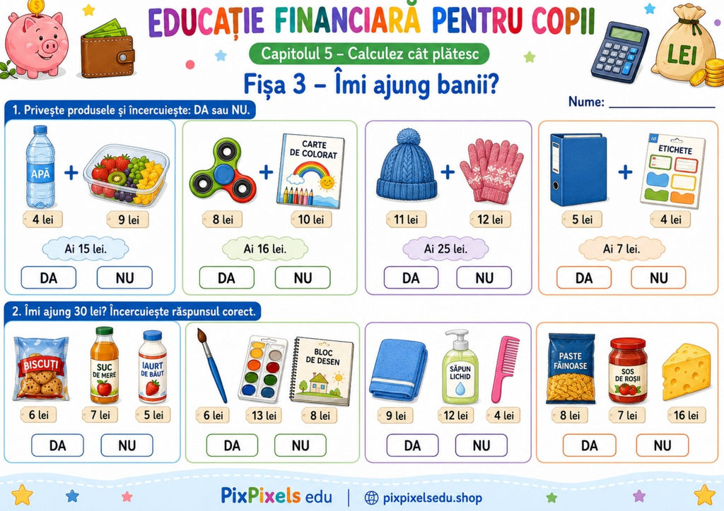 EDUCAȚIE FINANCIARĂ PE ÎNȚELESUL COPIILOR