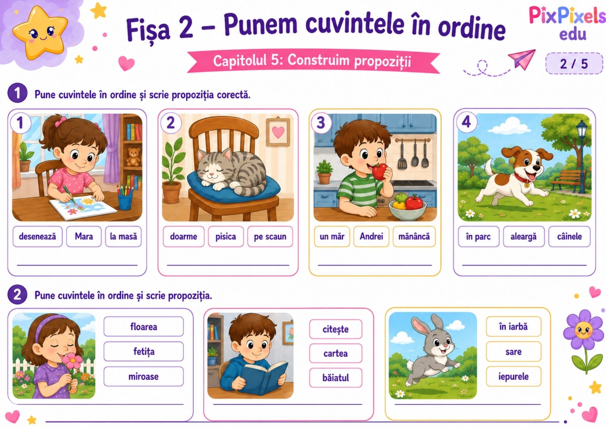 Substantivul, adjectivul și verbul