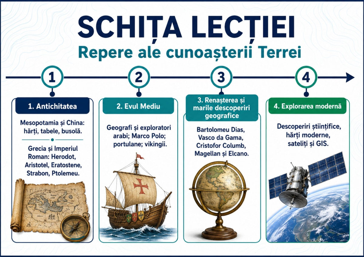 Geografie – clasa a VI-a Material educațional complet în format PDF și PowerPoint