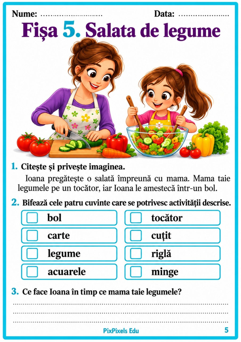 Ce se potrivește? Caiet PDF de vocabular și înțelegerea textului, 8–10 ani
