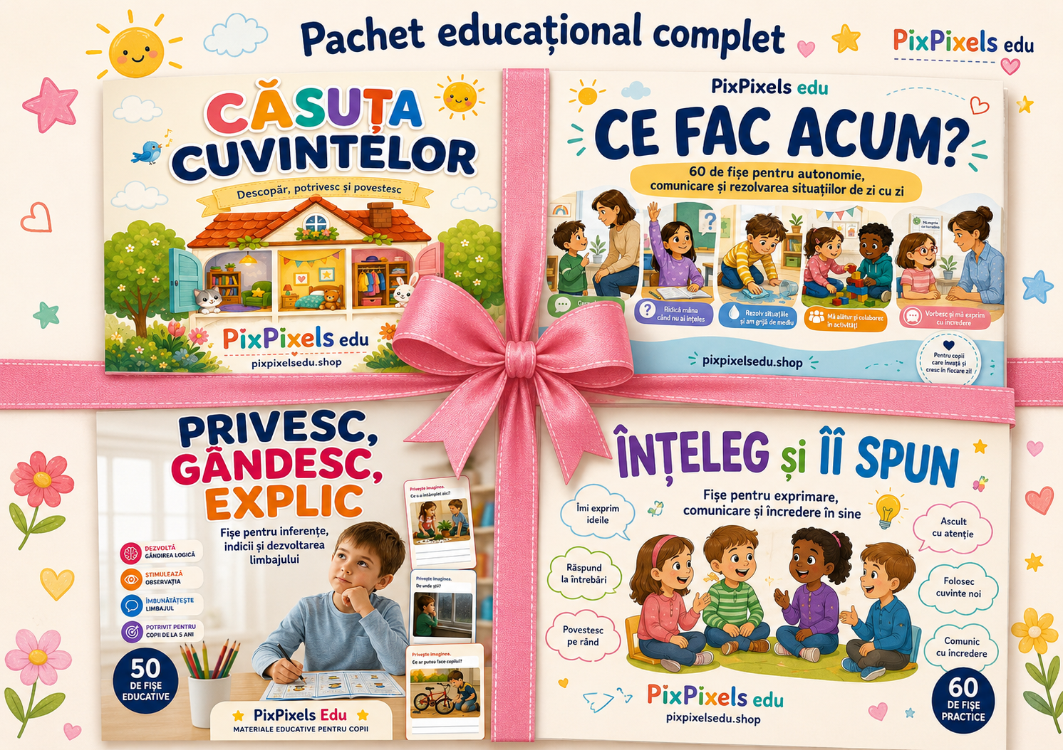 Pachet 4 în 1 – Limbaj, Comunicare și Gândire pentru Copii