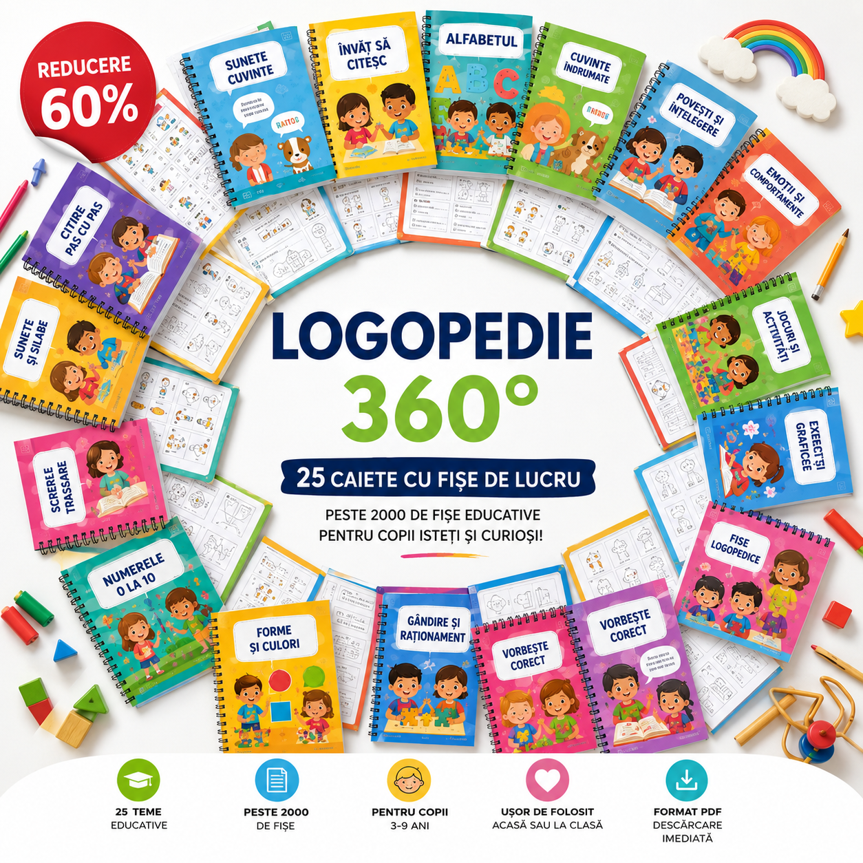 LOGOPEDIE 360° – Pachet complet pentru dezvoltarea limbajului