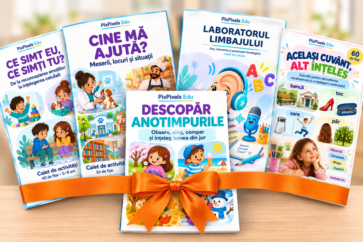Meserii, anotimpuri, emoții și limbaj – pachet cu 5 caiete digitale