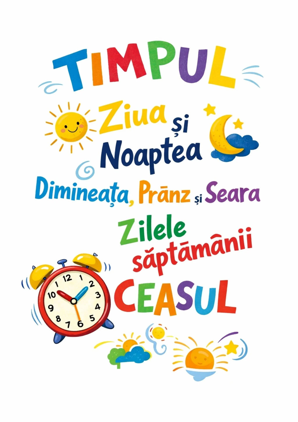 TIMPUL. CEASUL. ANOTIMPURI. MOMENTELE ZILEI. INAINTE-DUPĂ