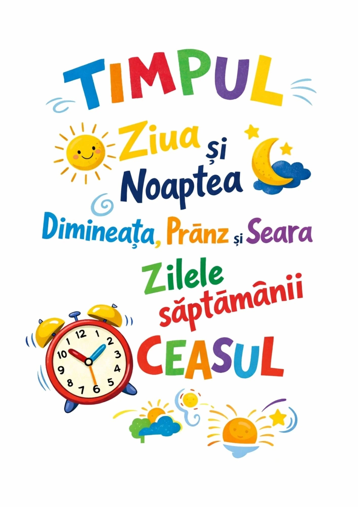 TIMPUL. CEASUL. ANOTIMPURI. MOMENTELE ZILEI. INAINTE-DUPĂ