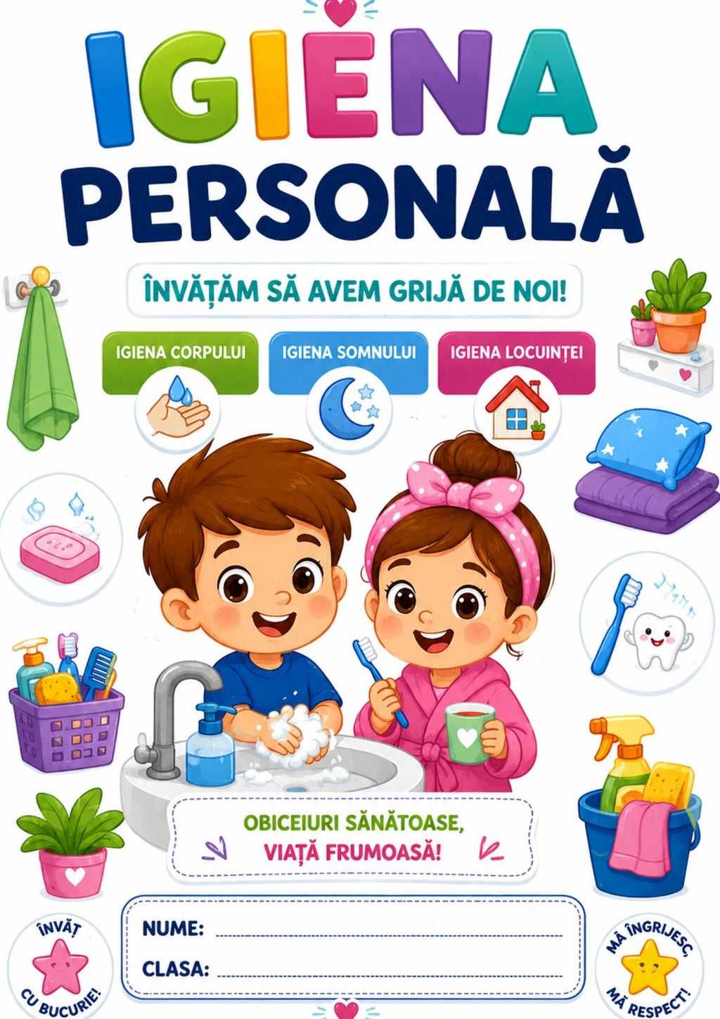 IGIENA PERSONALĂ – Caiet de lucru pentru copii
