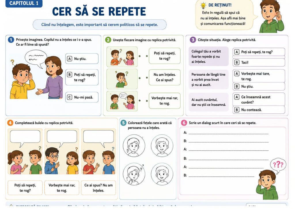 SPUN MAI CLAR- CAIET DE LUCU PENTRU COMUNICARE ȘI INȚELEGERE