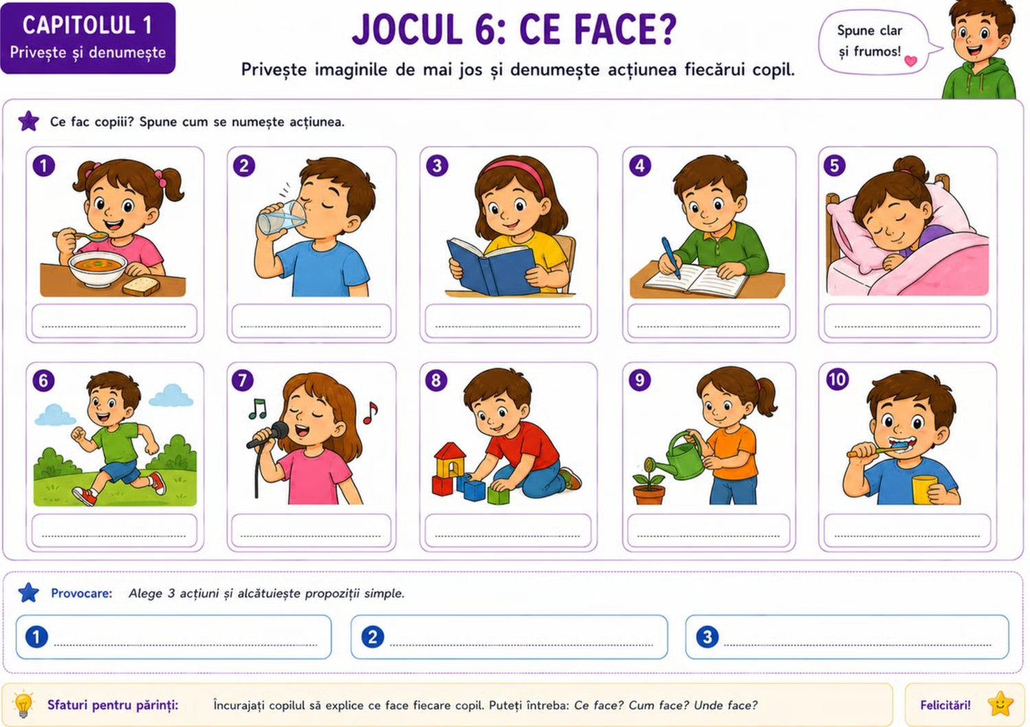 100 DE JOCURI PENTRU DEZVOLTAREA LIMBAJULUI