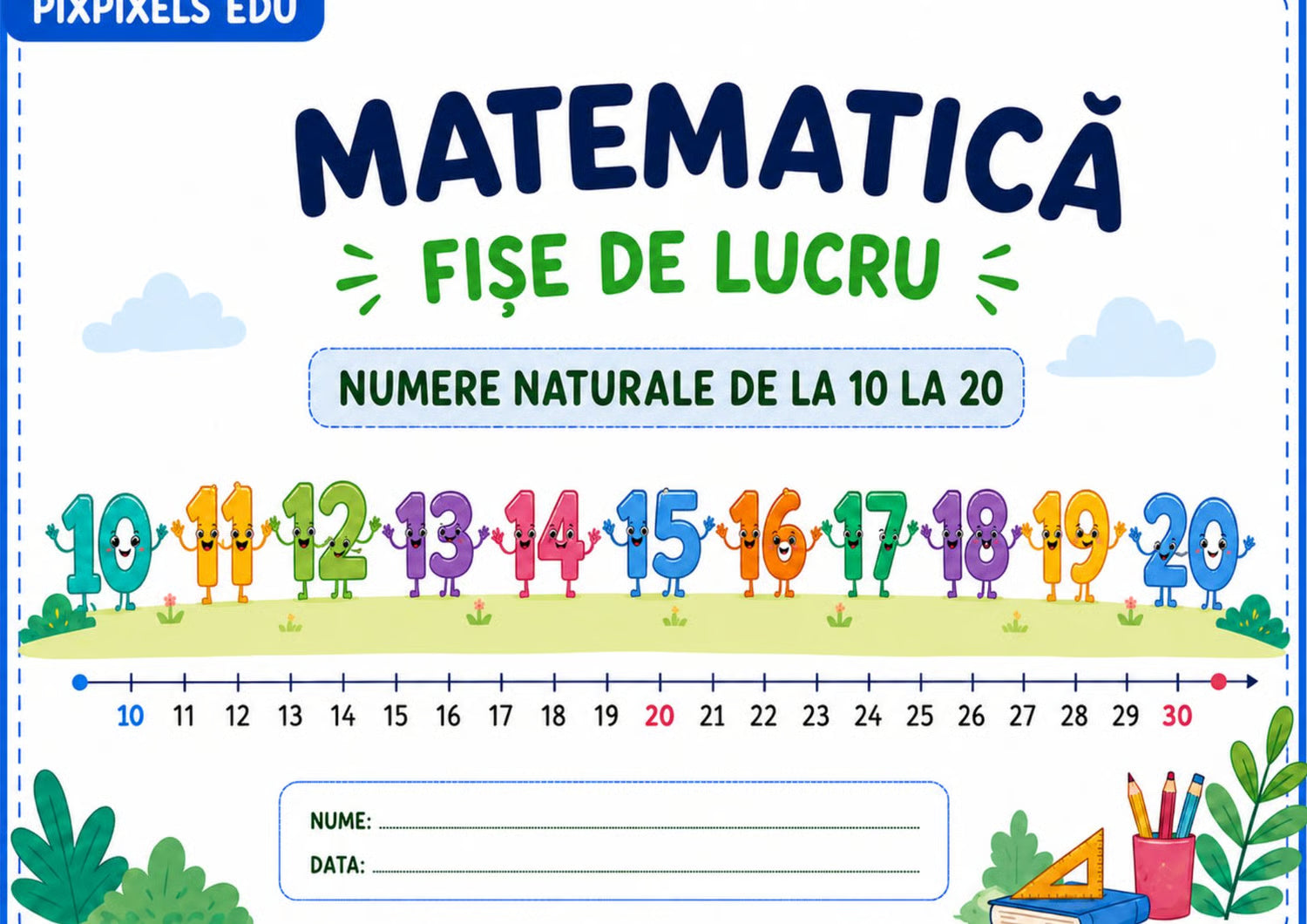 NUMERE NATURALE DE LA 10 LA 20