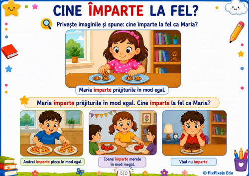 55 DE FIȘE PENTRU DEZVOLTAREA LIMBAJULUI, ATENȚIEI ȘI GÂNDIRII LOGICE