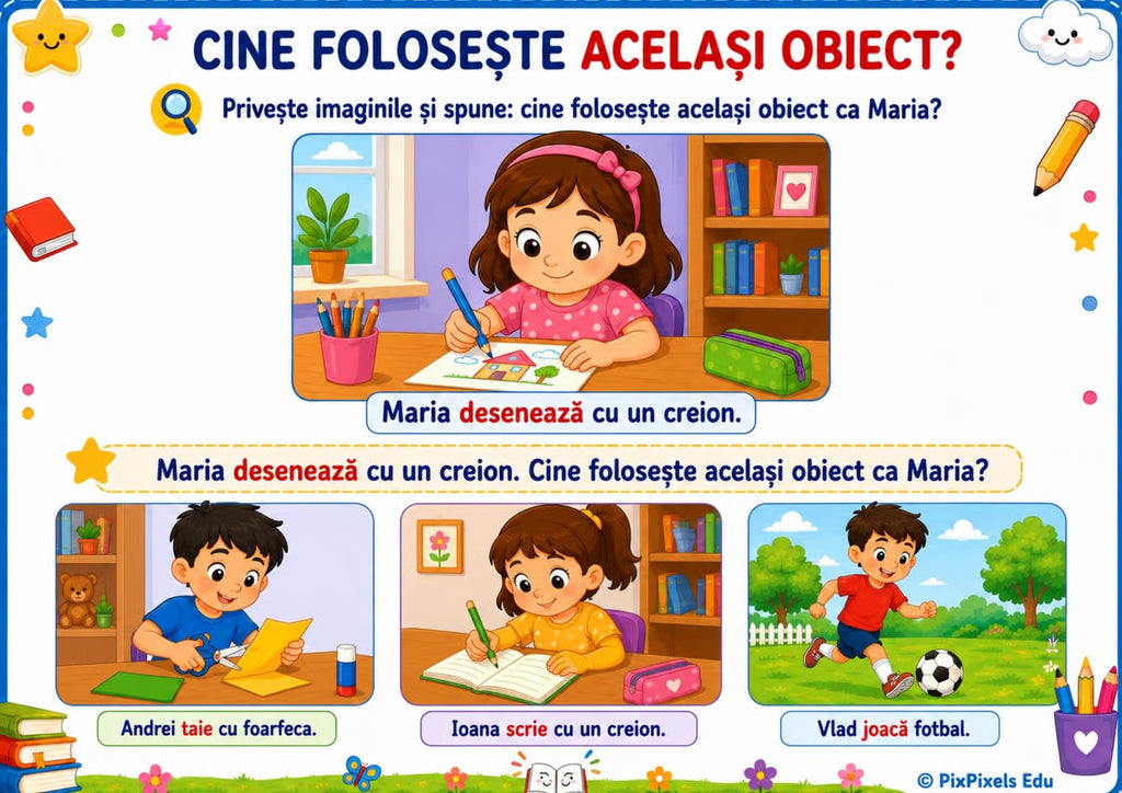 55 DE FIȘE PENTRU DEZVOLTAREA LIMBAJULUI, ATENȚIEI ȘI GÂNDIRII LOGICE