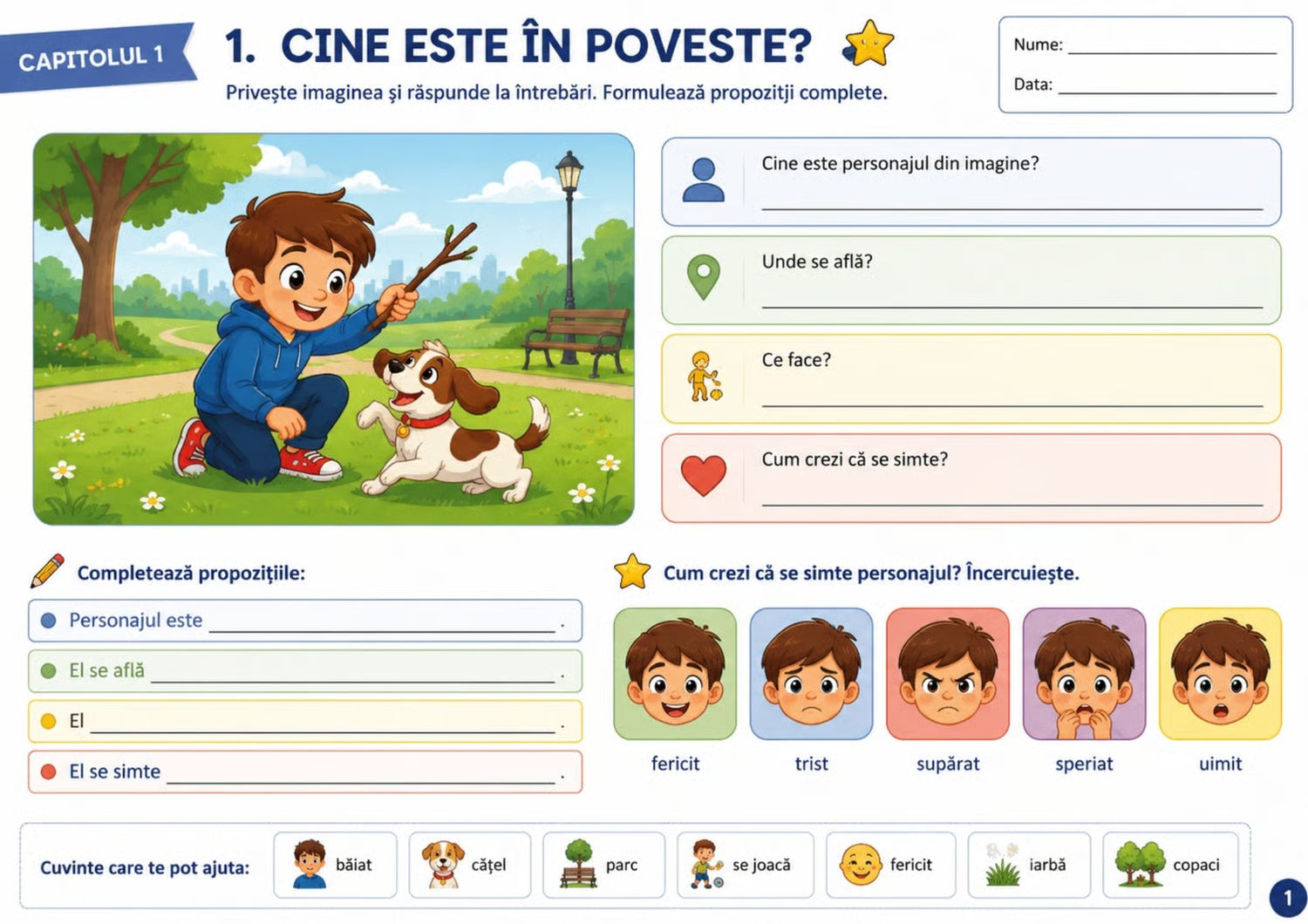 DE LA IMAGINE LA POVESTE